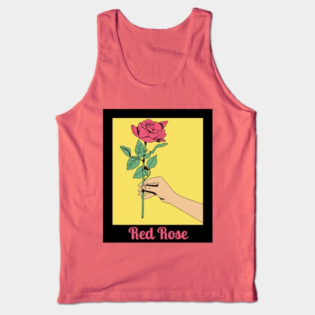 Red Rose Tank Top by BloomInOctober